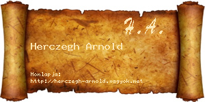 Herczegh Arnold névjegykártya