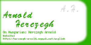 arnold herczegh business card